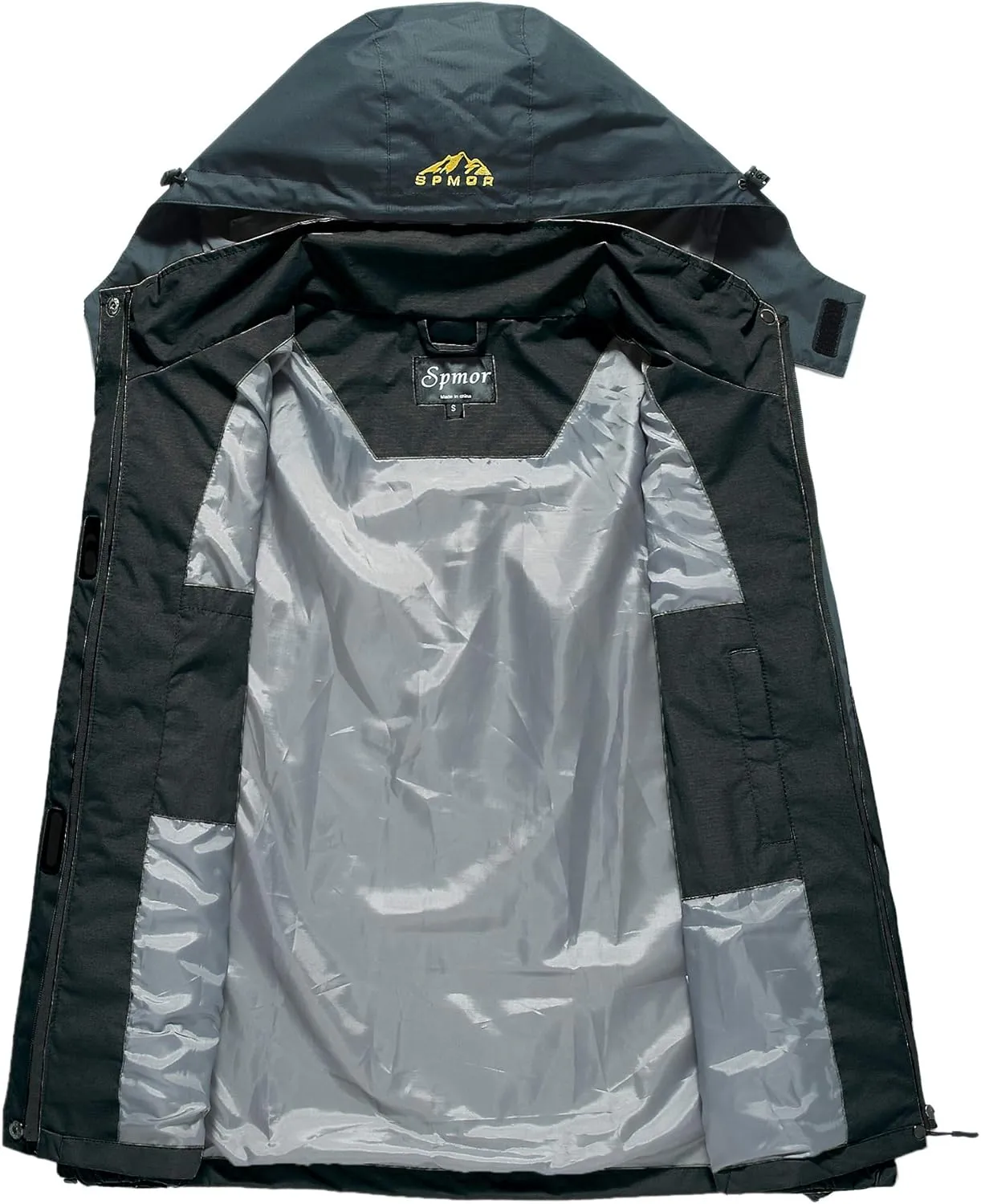 Spmor Women's Waterproof Rain Jacket Windproof Hooded Windbreaker Lightweight Raincoat