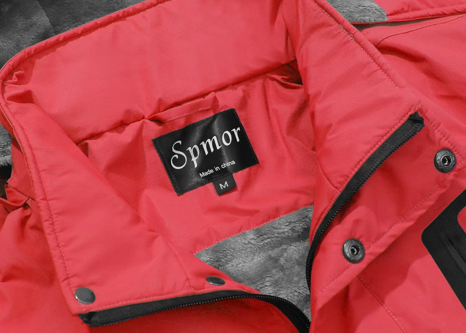 Spmor Women's Waterproof Ski Jacket Mountain Rain Winter Coat Windproof Skin Hooded Jacket