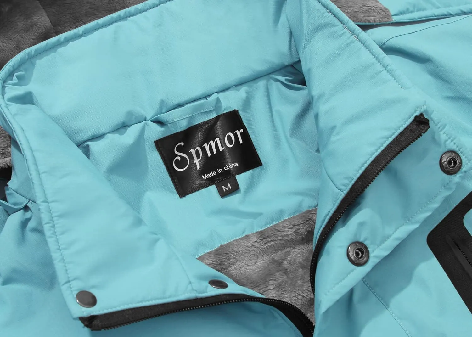 Spmor Women's Waterproof Ski Jacket Mountain Rain Winter Coat Windproof Skin Hooded Jacket