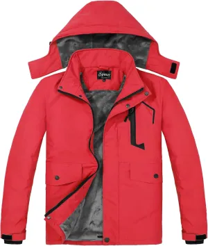 Spmor Women's Waterproof Ski Jacket Mountain Rain Winter Coat Windproof Skin Hooded Jacket