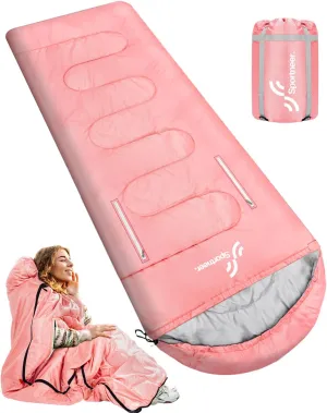 Sportneer Sleeping Bag - Wearable for Adults & Kids with Arm Zipper Holes in Cold & Warm Weather, Waterproof Portable Sleeping Bag for Camping, Hiking, Backpacking, Outdoor Travel