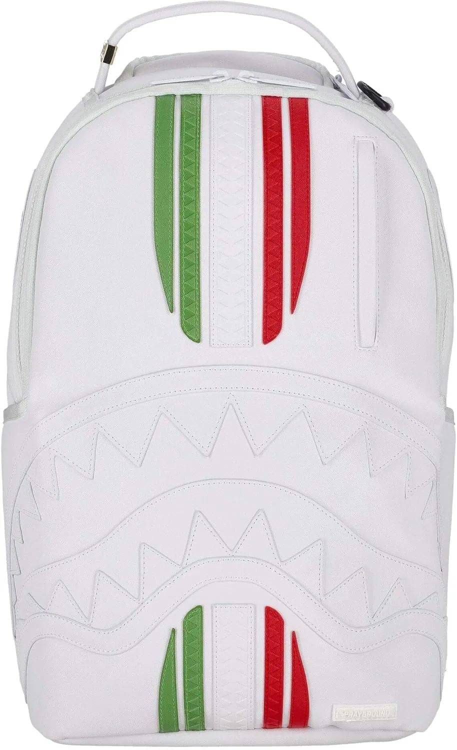 SPRAYGROUND Limited Edition 910B6806NSZ Italy Racing Stripes Backpack White, White, M