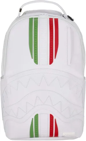 SPRAYGROUND Limited Edition 910B6806NSZ Italy Racing Stripes Backpack White, White, M