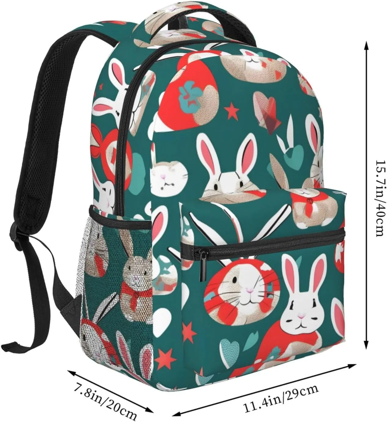 SSIMOO Bunny Rabbits Leisure Lightweight Double-Shoulder Backpack,Simple Canvas, And Spacious Design