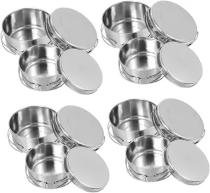 Stainless Steel Cooking Utensils Camper Pots Camping Skillet Camping Cookware Picnic Stackable Camp