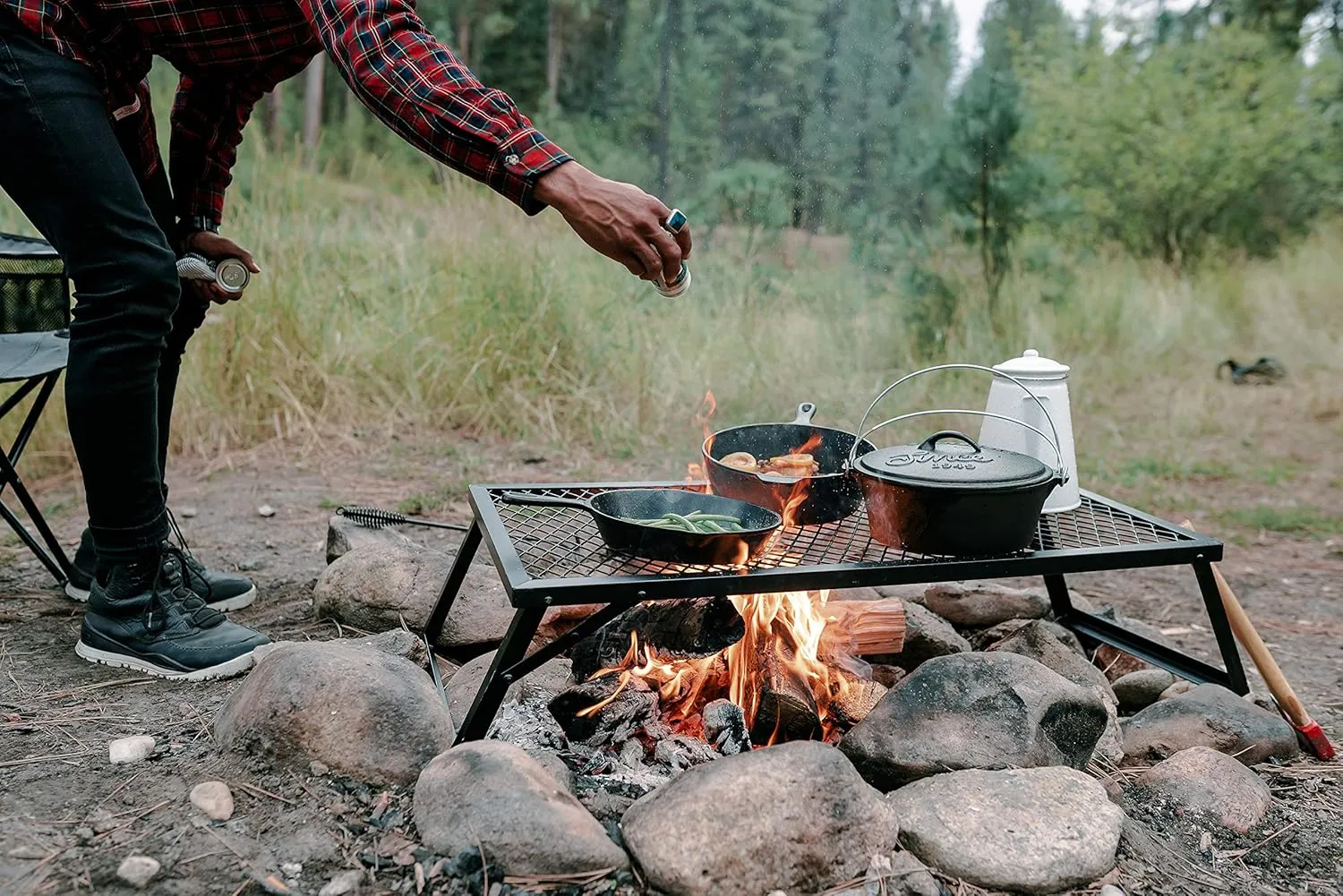 Stansport Powder Coated Steel Portable Camp Grill
