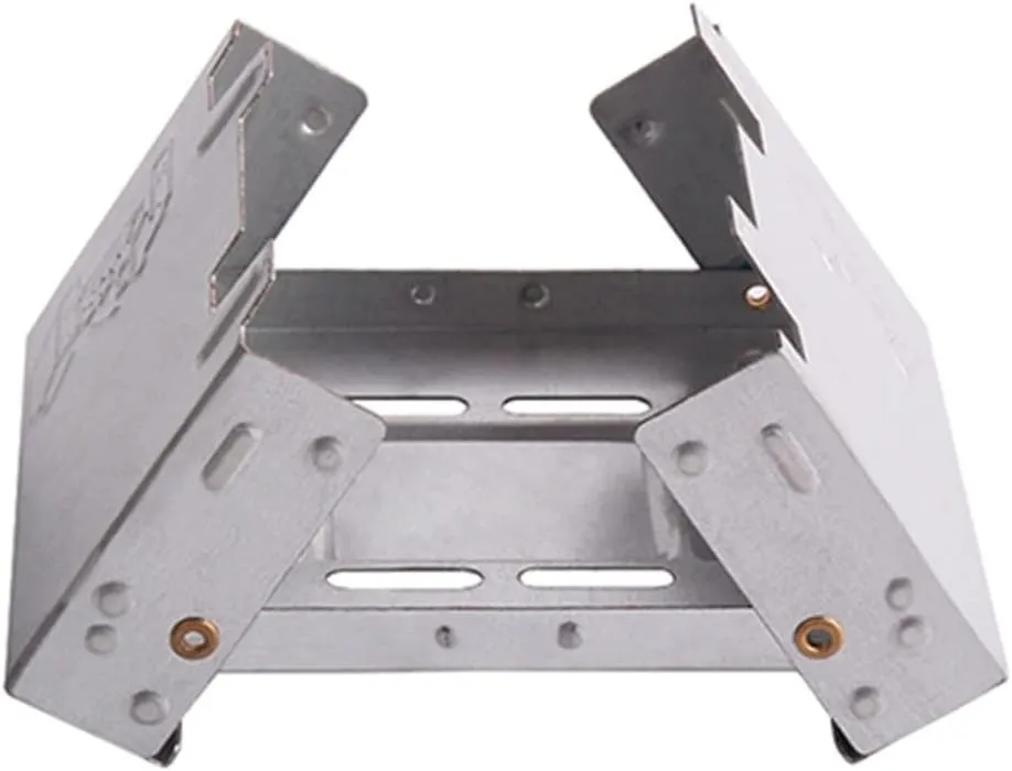 Steel Folding Stove Burner Pocket Stove W/Stand Rack for Outdoor BBQ Picnic Camping