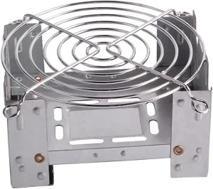 Steel Folding Stove Burner Pocket Stove W/Stand Rack for Outdoor BBQ Picnic Camping