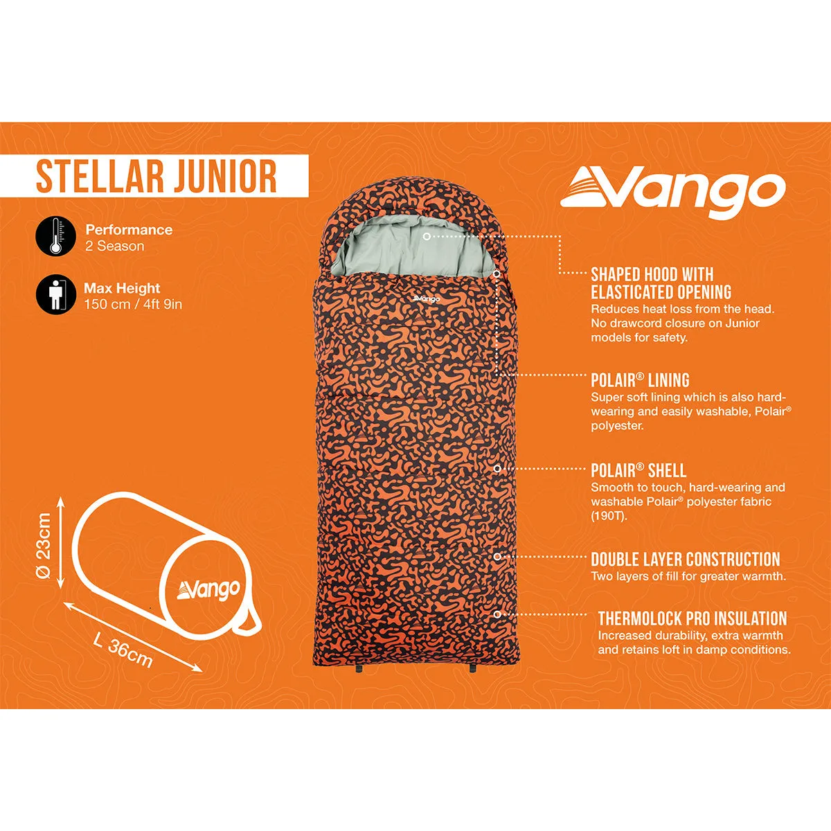 Stellar Junior Sleeping Bag - Dragon's Fire