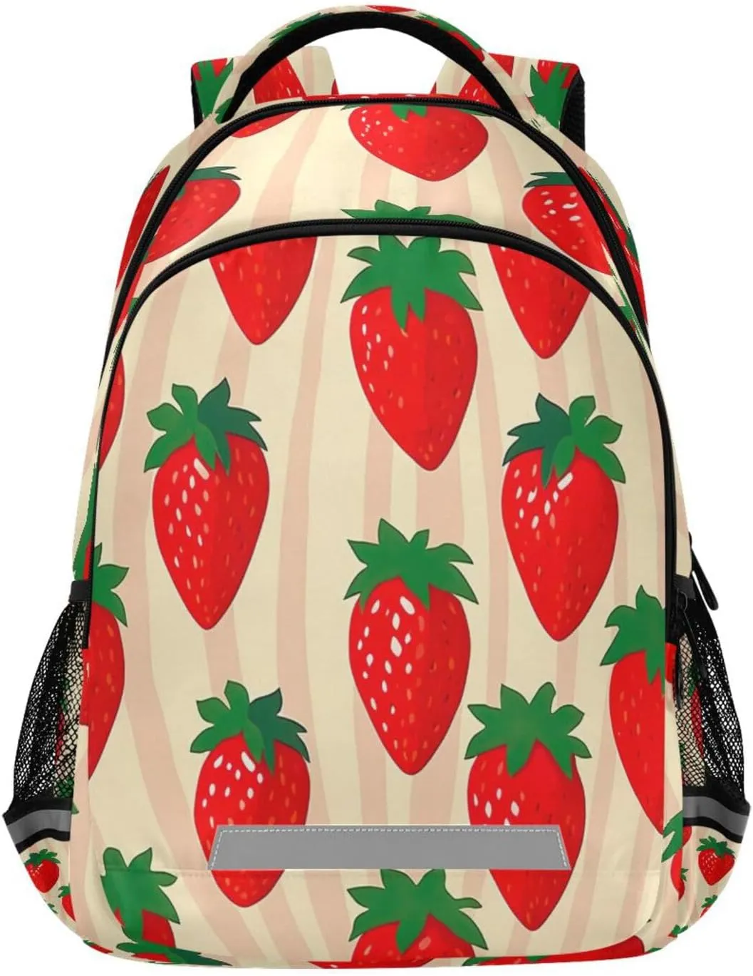 Strawberry Pattern Design Waterproof Backpack - Casual Outdoor Sports Daypack with Ergonomic Shoulder Straps#255