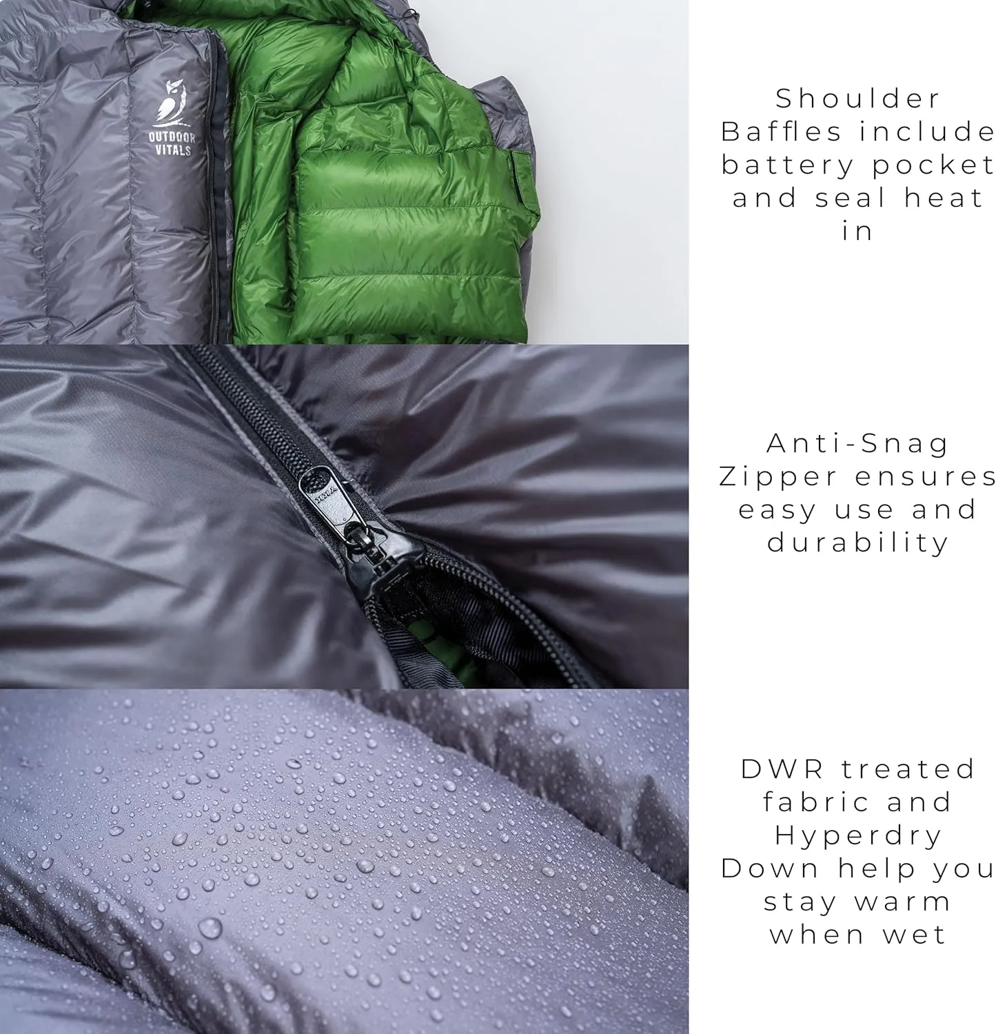 Summit Sleeping Bag 800  Fill Power Starting Under 2lbs Ultralight Backpacking Mummy Down Sleeping Bag for Lightweight Hiking & Camping