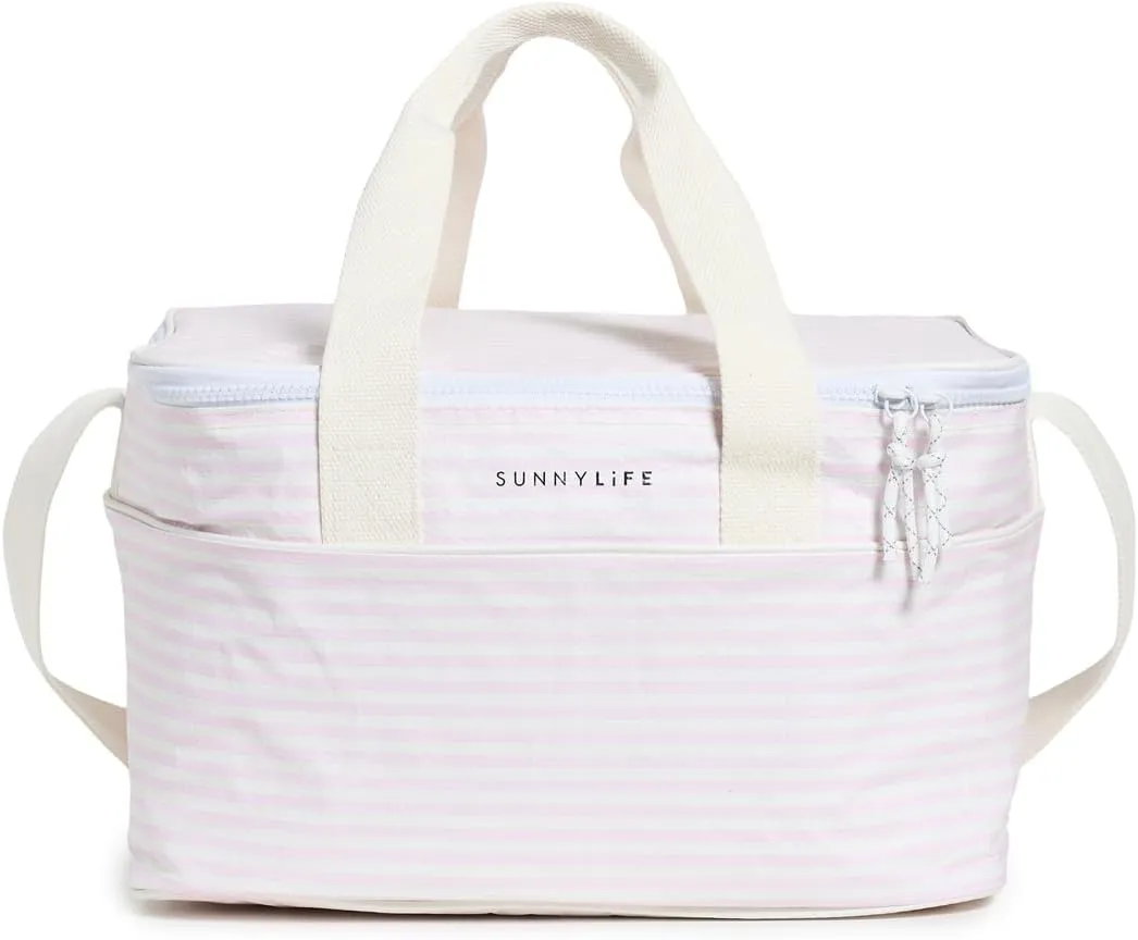 SunnyLife Women's Light Cooler Bag, Pink Stripe, One size
