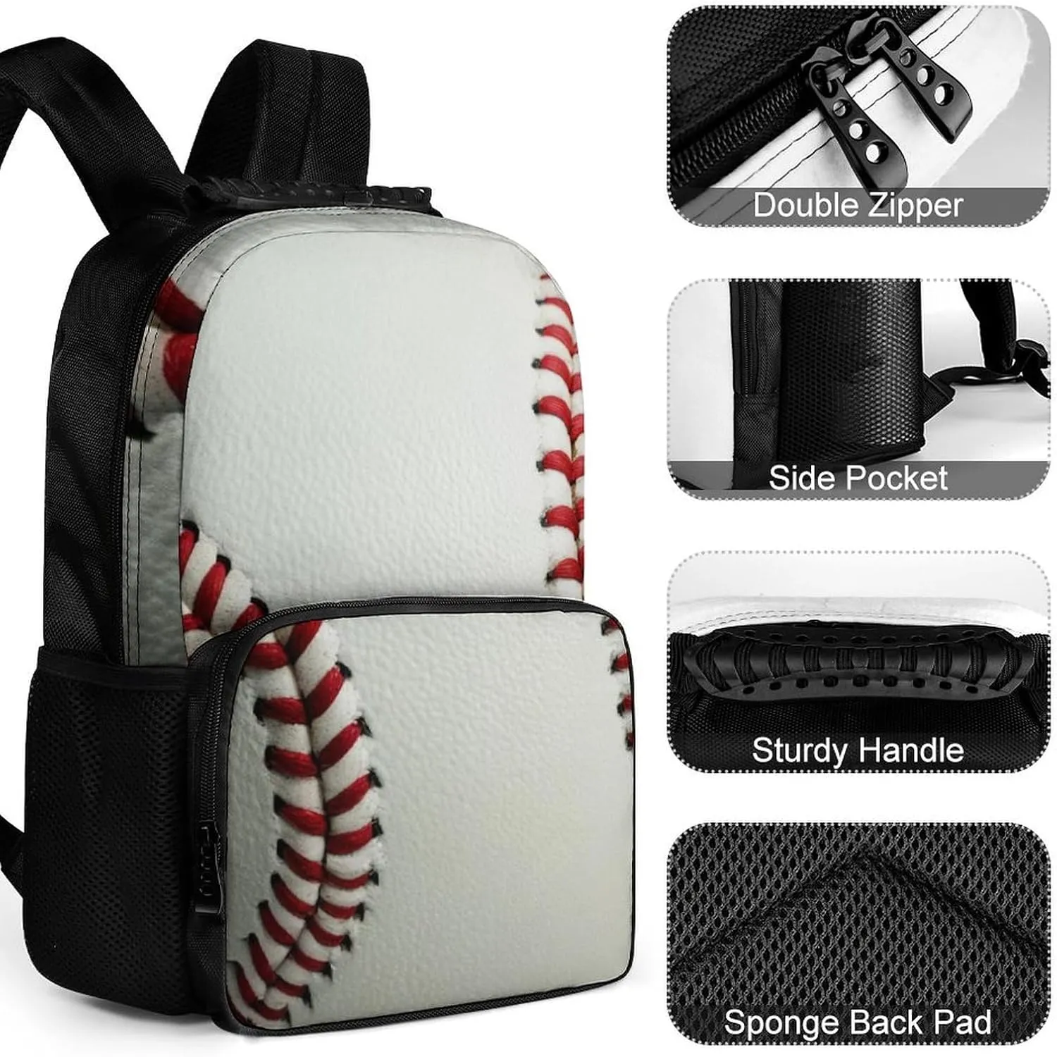 Supdreamc Men Women Lightweight Baseball Backpack Large Capacity Carry On Bag With Padded Straps for Sports Work Walking Cycling