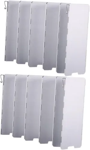 SUPVOX Luminium Alloy Gas Stove Camping Wind Shield for Barbecue Picnic Outdoor Cooking Gear Folding Windproof c