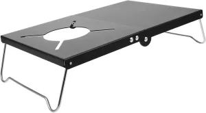 SUPVOX Portable Outdoor Grill Stand Collapsible Camping Table Heat-Resistant Camping Gear Aluminum Folding Table Non-Slip Surface for Safety