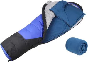 SUPVOX Sleeping Bag for Camping Summer Lightweight Hiking Sleeping Bag Fleece Lining Waterproof Compact Size Blue