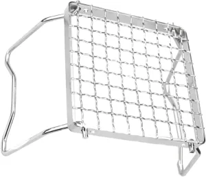 SUPVOX Stainless Steel Bbq Grill Compact Foldable Campfire Grill Stand Versatile Outdoor Cooking Tool for Camping Grilling Picnics