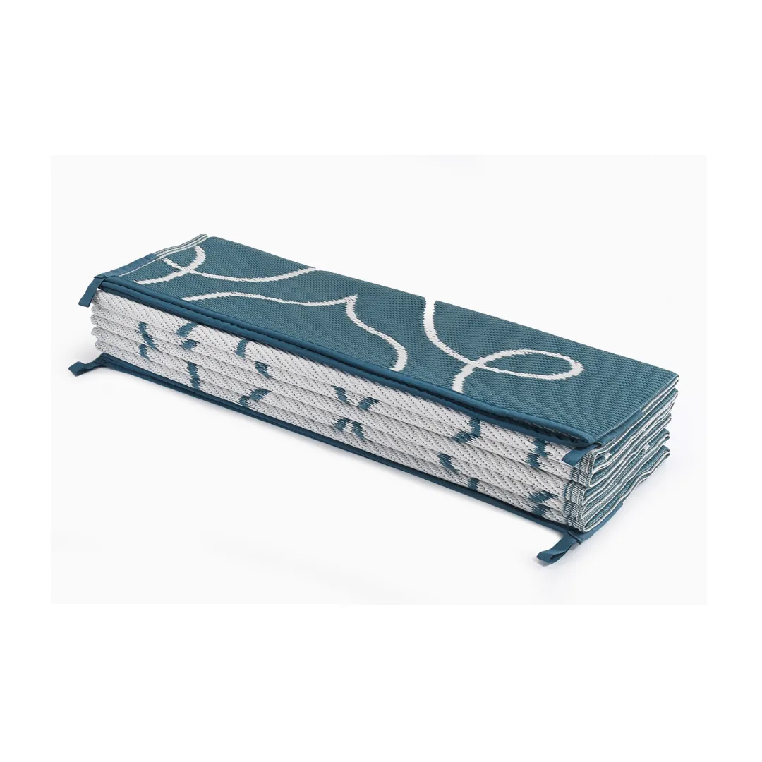 Syracuse Sea Green Floral Pattern Foldable Waterproof Sand Mat for Camping - 270x360 CM
