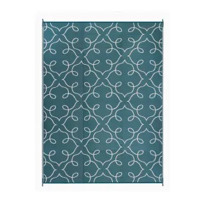 Syracuse Sea Green Floral Pattern Foldable Waterproof Sand Mat for Camping - 270x360 CM