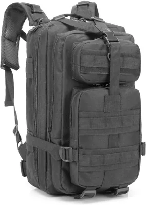 Tactical Backpack, Assault Pack, Military Tactical Army Backpack, Multifunctional, Outdoor, Sports, Military Fan, Mountaineering, Hiking, 12 Colors to Choose,30l (Color : Black, Size : 30L)