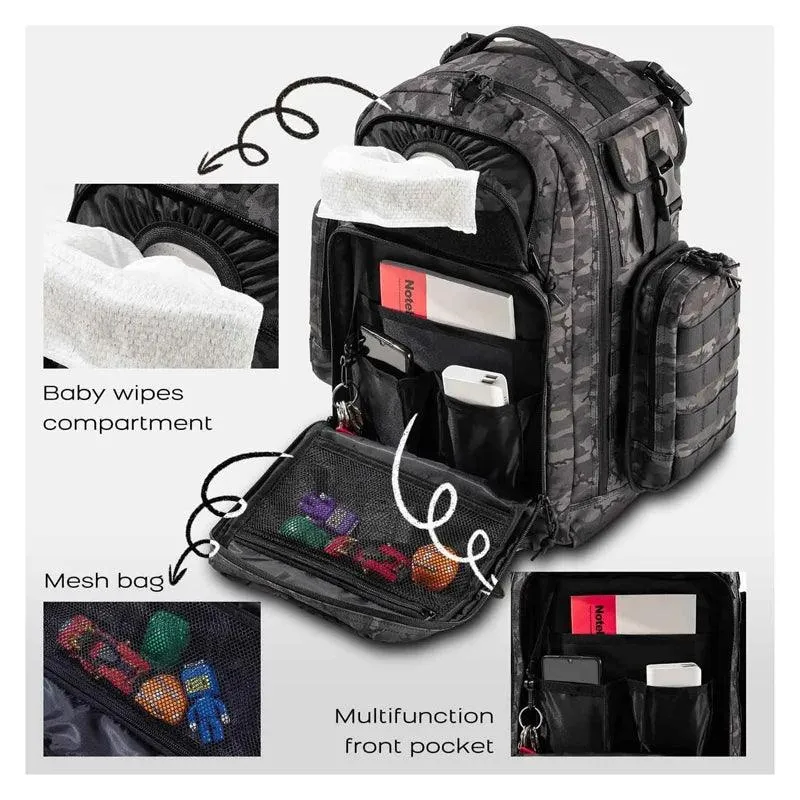 Tactical Waterproof Outdoor Backpack- Multifunctional Hiking Camping Travel Bag