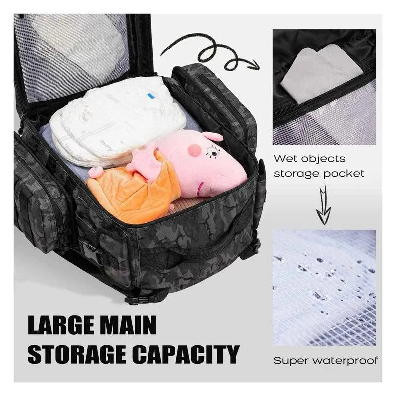 Tactical Waterproof Outdoor Backpack- Multifunctional Hiking Camping Travel Bag