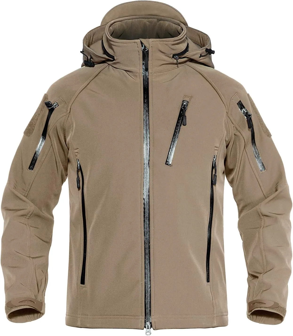 TACVASEN Men's Special Ops Military Jacket Water Resistant Windproof Tactical Winter Zip Up Rain Coat Hunting Outdoors