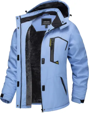 TACVASEN Women's Winter Jacket Waterproof Ski Jacket Hooded Fleece Lined Warm Snow Coat Mountain Windproof Rain Windbreaker