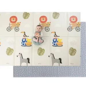 Taf Toys Extra-Large Cushioned Foldable Baby Play Mat, 79" x 59" Waterproof Foam Playmat for Babies & Toddlers, Includes Travel Bag