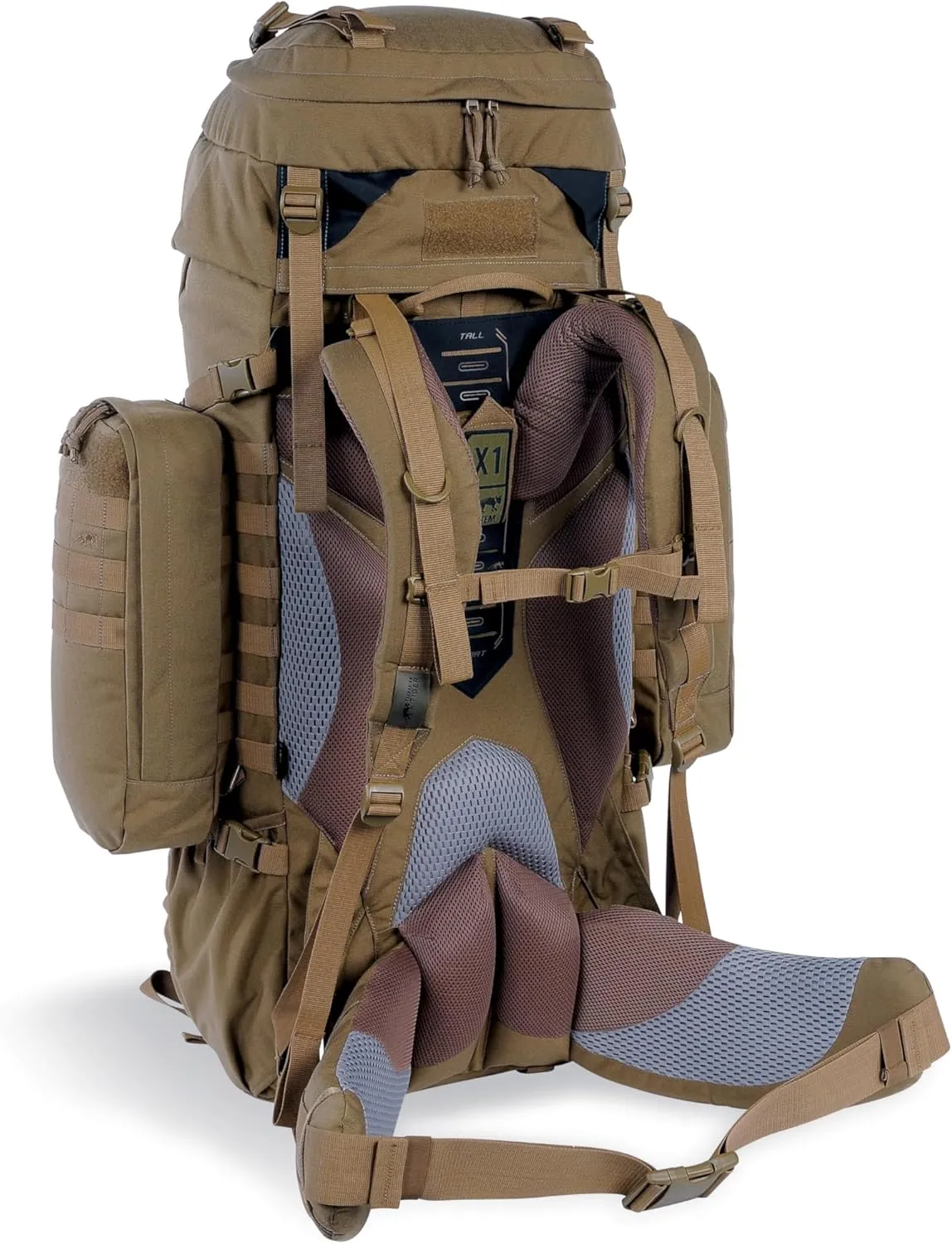 Tasmanian Tiger Range Tactical Backpack MKII - Modular 100-Liter X1 Carrying System with MOLLE System and Detachable Daypack, Coyote