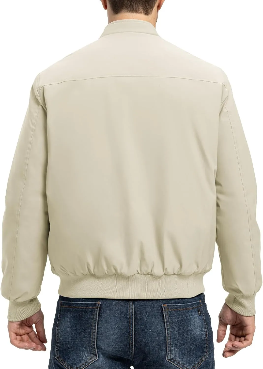TBMPOY Men's Winter Lightweight Bomber Jackets Water Resistant Fall Casual Windbreakers Quilted Full Zip Windproof Work Coats