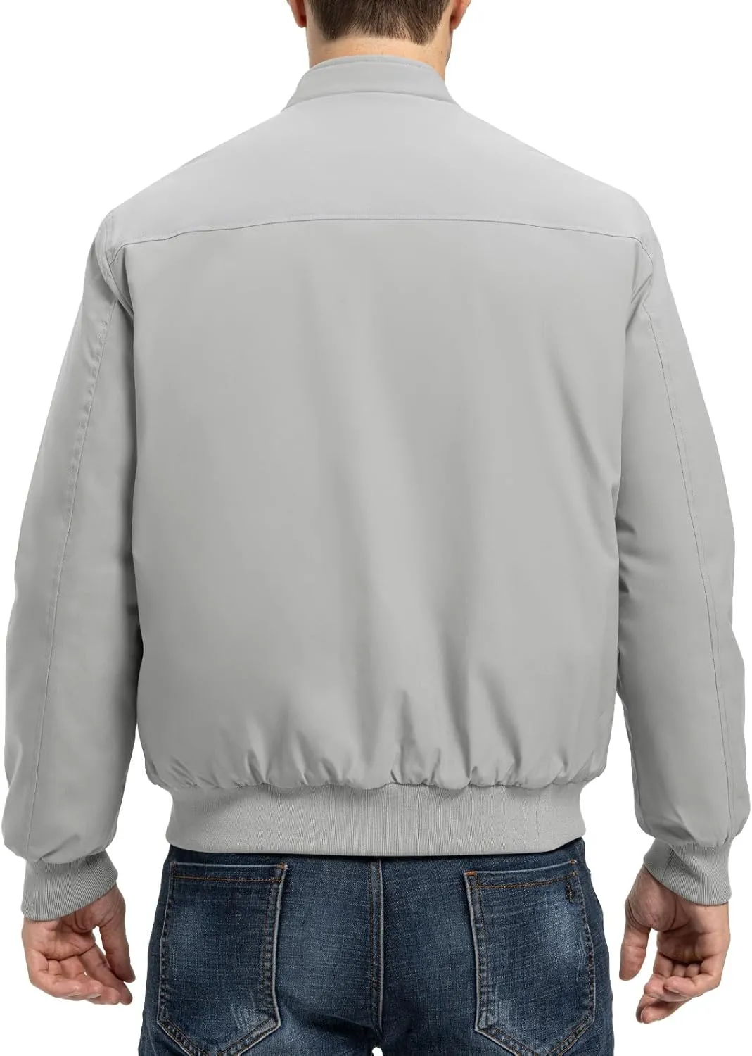 TBMPOY Men's Winter Lightweight Bomber Jackets Water Resistant Fall Casual Windbreakers Quilted Full Zip Windproof Work Coats