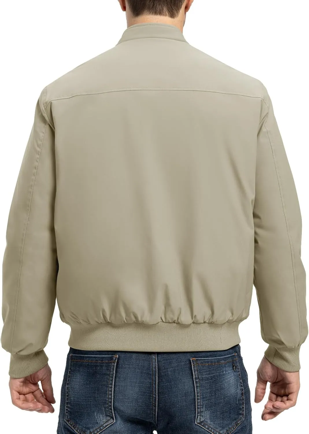 TBMPOY Men's Winter Lightweight Bomber Jackets Water Resistant Fall Casual Windbreakers Quilted Full Zip Windproof Work Coats