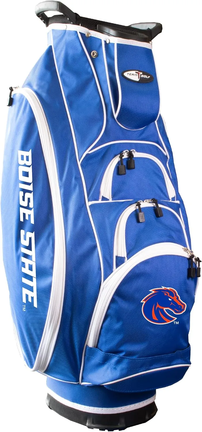 Team Golf NCAA Boise ST Albatross Golf Bag Lightweight, 10-Way Club Divider, Spring Action Stand, Insulated Cooler Pocket, Velcro Glove and Umbrella Holder & Lift Assist Handles