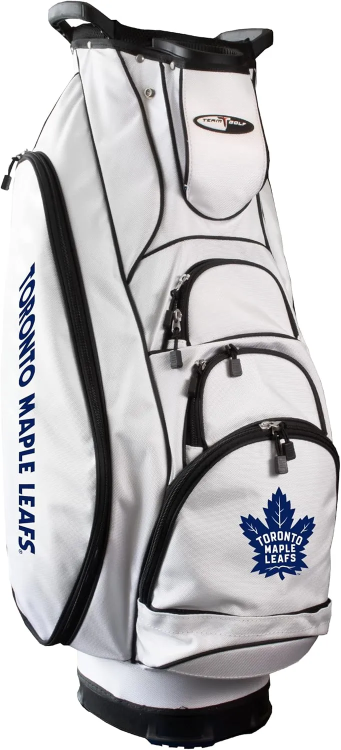Team Golf NHL Lightweight, 10-Way Club Divider, Spring Action Stand, Insulated Cooler Pocket, Velcro Glove and Umbrella Holder & Lift Assist Handles