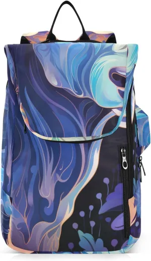 Tennis Bag Tennis Backpack for Women Men, Tennis Bag Holds 2 Rackets, Pickleball Paddles Balls, Badminton Squash, Cute Cow (39)