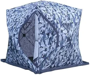 Tent 3-4 Person Use Winter Fishing Use Ice Fish Camping Tent Plus Cotton Outdoor Winter Fishing House (Color : A) (A One Size)