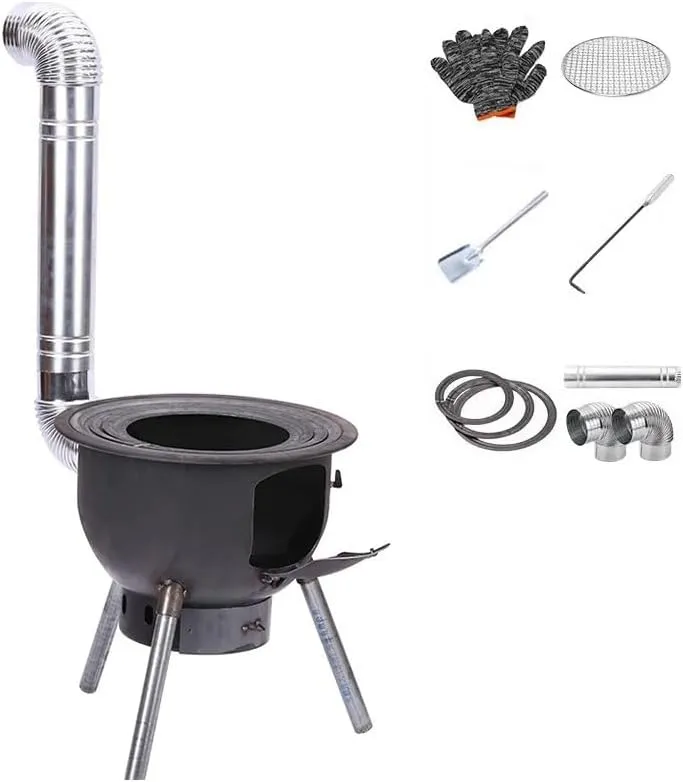 Tent Stove, Indoor Wood Stove, Wood Burning Stove, Portable Wood Stove, Tent Heater for Camping,Portable Wood Stove, Suitable for Home Heating Cooking, Outdoor Travel Picnic BBQ