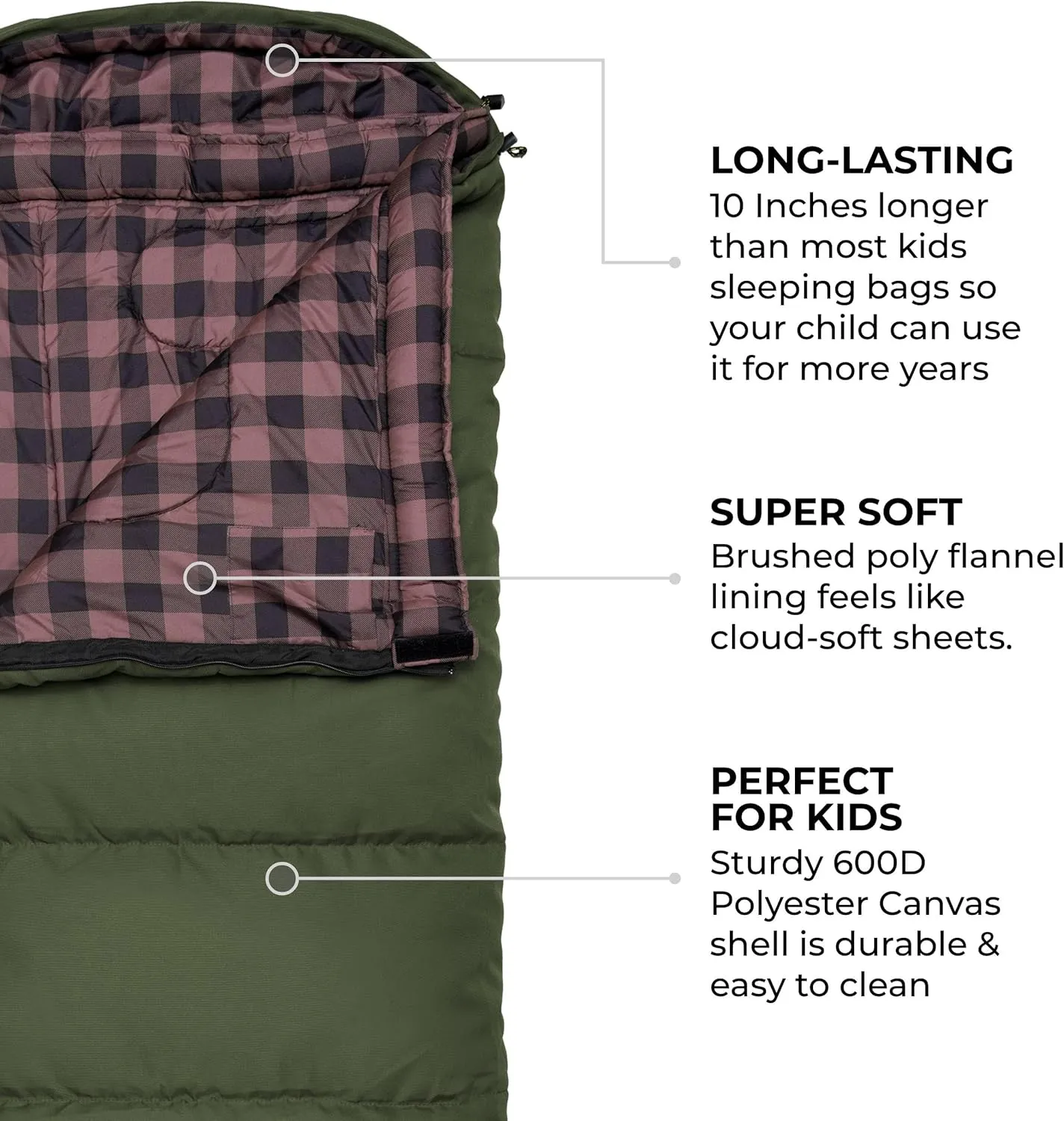 Teton Junior, 20 Degree and 0 Degree Sleeping Bags. Finally, Sleeping Bag for Boys, Girls, All Kids, Warm and Comfortable, for All Camping Weather and Built to Last