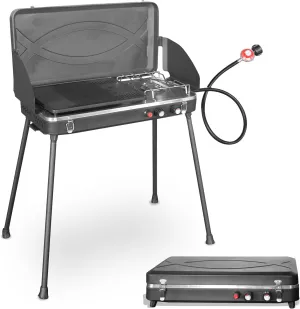 Thunderbay 2-Burner Camping Stove Propane Portable Camp Grill Outdoor Backyard Camping Picnics Grilling Stove