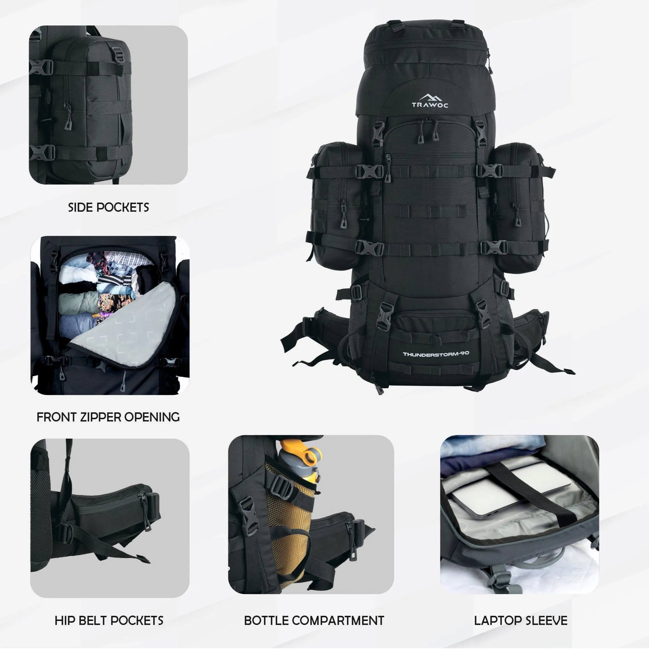 THUNDERSTORM-90 Rucksack - Black