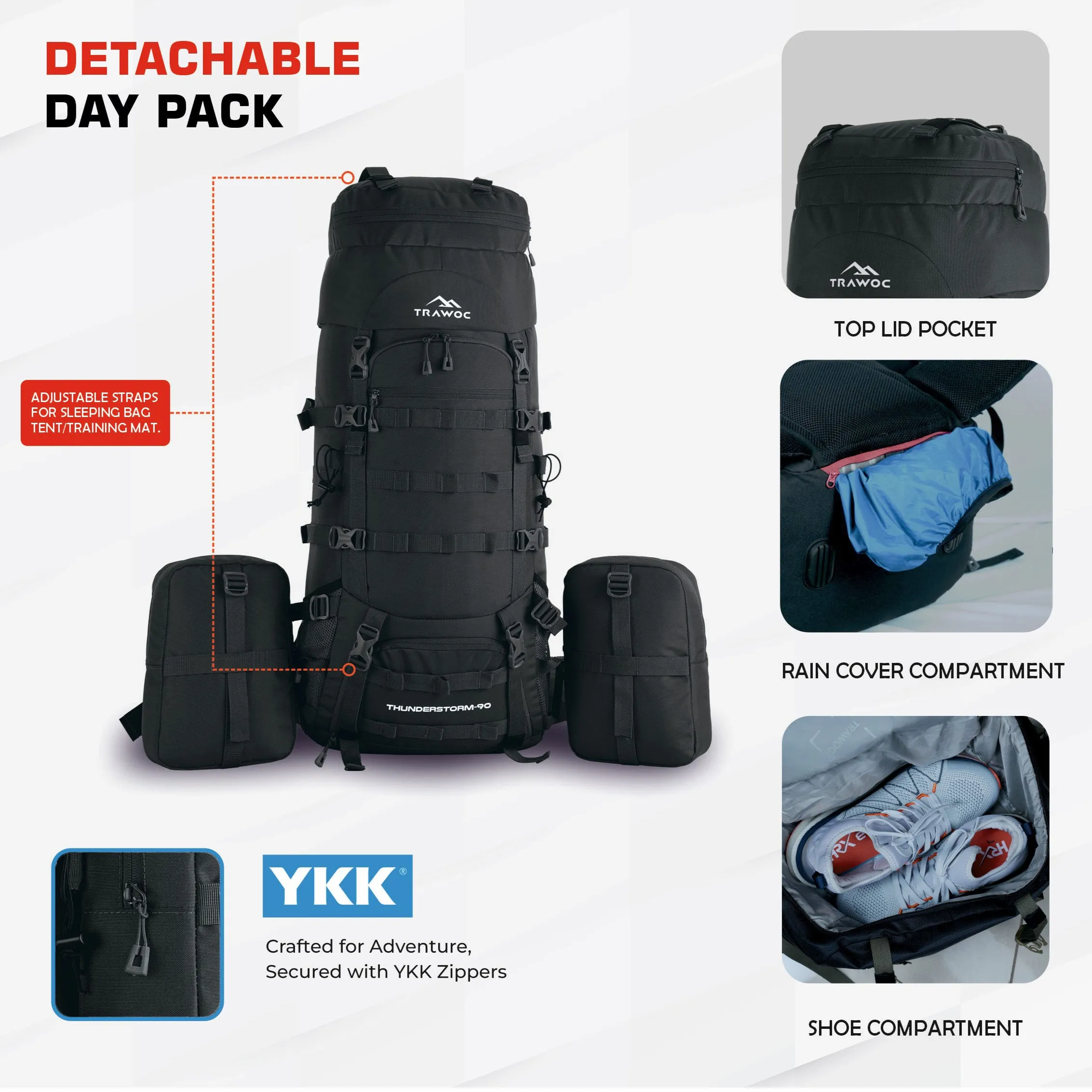 THUNDERSTORM-90 Rucksack - Black