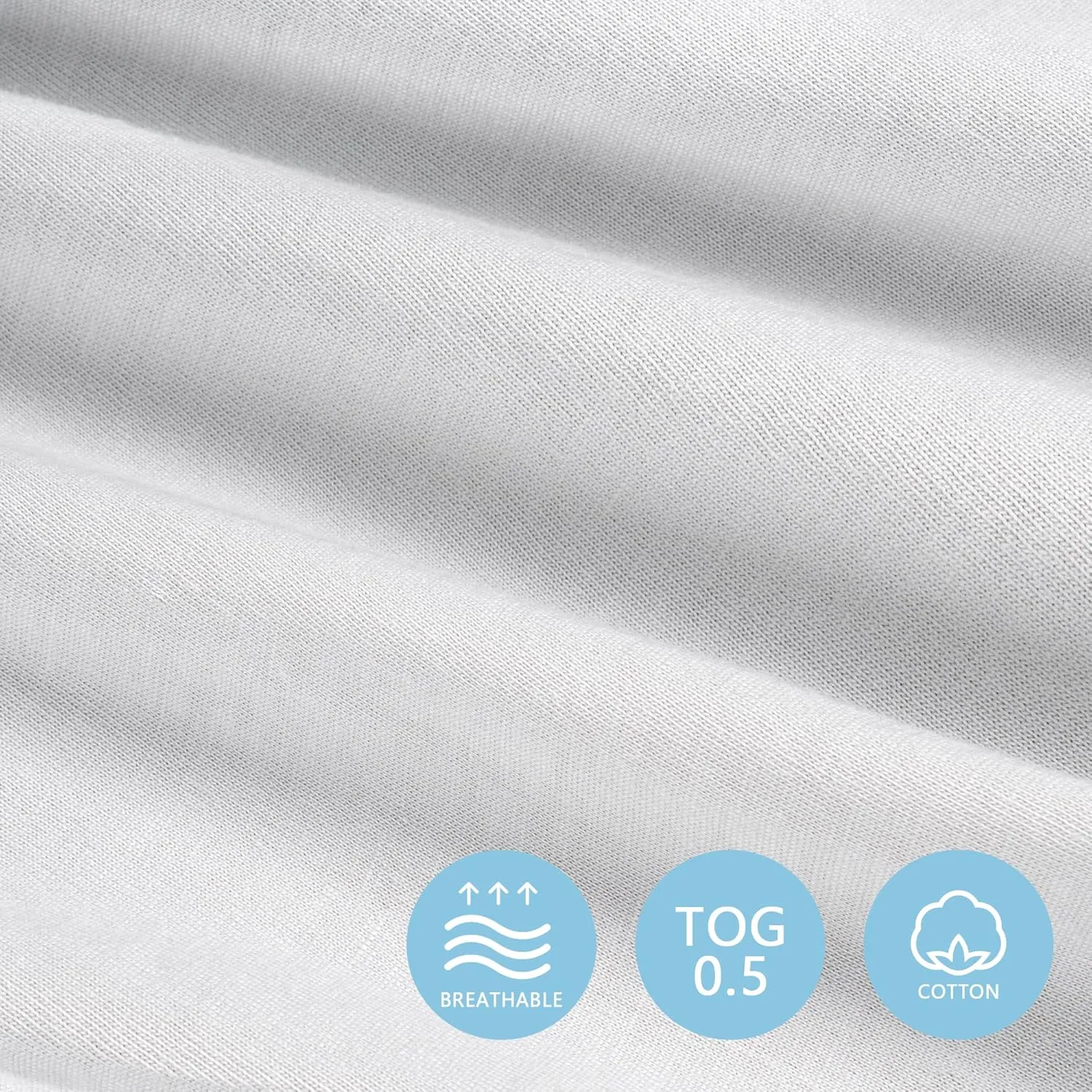 TILLYOU Sleep Sack 12-18 Months - 0.5 TOG Baby Wearable Blanket with 2-Way Zipper, Extra Soft Cotton Sleeveless Sleeping sack 2 Pack, Bear Forest & Grey