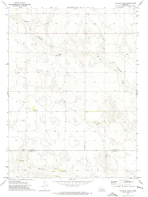 Tin Camp Ranch NE topo map, 1:24000 Scale, 7.5 X 7.5 Minute, Historical, 1972, Updated 1975, 26.9 x 22 in