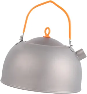 Titanium Kettle Camping Kettle for Boiling Water Open Fire with Handle Tea Pot Tea Kettle for Backpacking Mountaineering