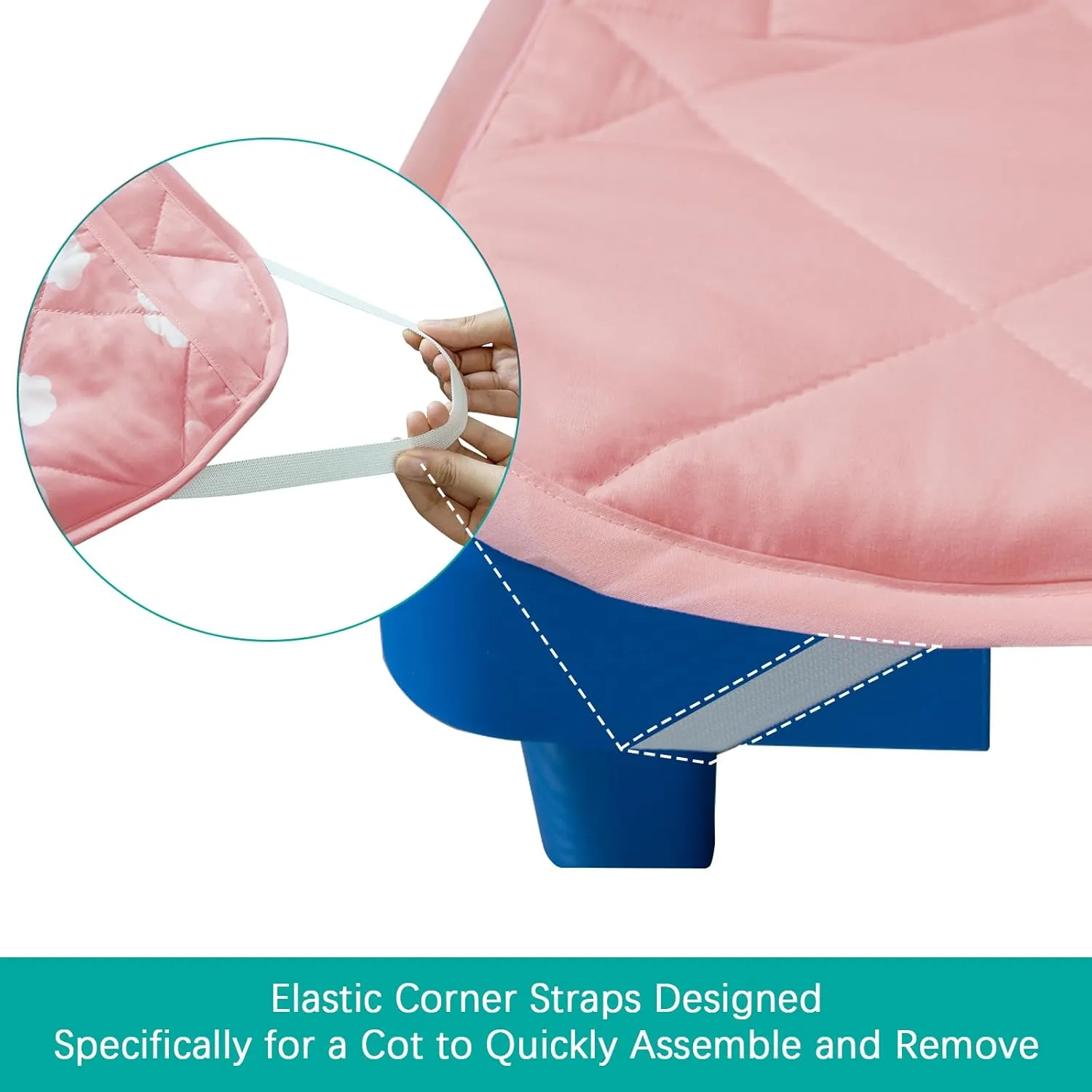 Toddler Nap Mat with Pillow and Blanket, Cot Nap Mats for Standard Daycare Preschool, Roll up Lightweight Portable Sleeping Bag for Kids, Super Soft Cozy, Pink Cloud, 52" x 23"