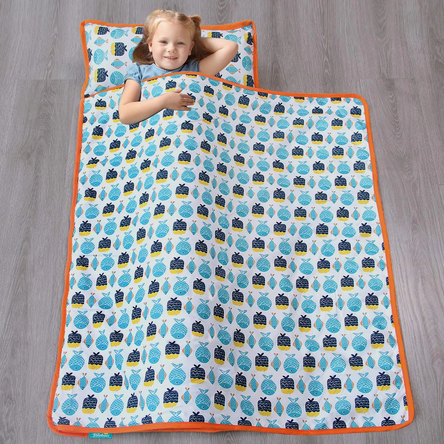 Toddler Nap Mat with Pillow and Blanket, Cot Nap Mats for Standard Daycare Preschool, Roll up Lightweight Portable Sleeping Bag for Kids, Super Soft Cozy, Pink Cloud, 52" x 23"
