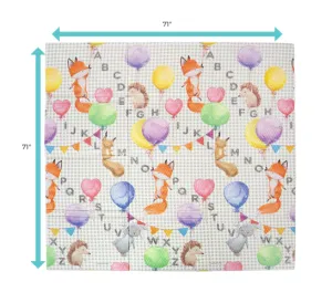 Toddleroo By North States Foldable Padded Play Mat, ABC Balloon