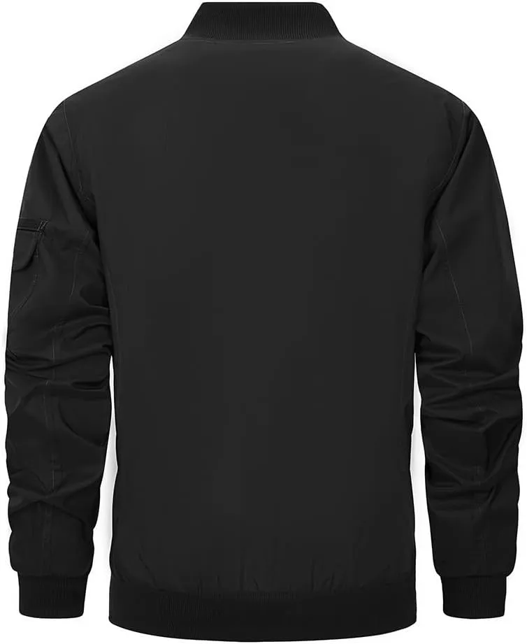 TOLOER Men's Lightweight Sportswear Jacket Full Zip Windproof Casual Windbreaker Jackets with Pockets