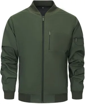 TOLOER Men's Lightweight Sportswear Jacket Full Zip Windproof Casual Windbreaker Jackets with Pockets
